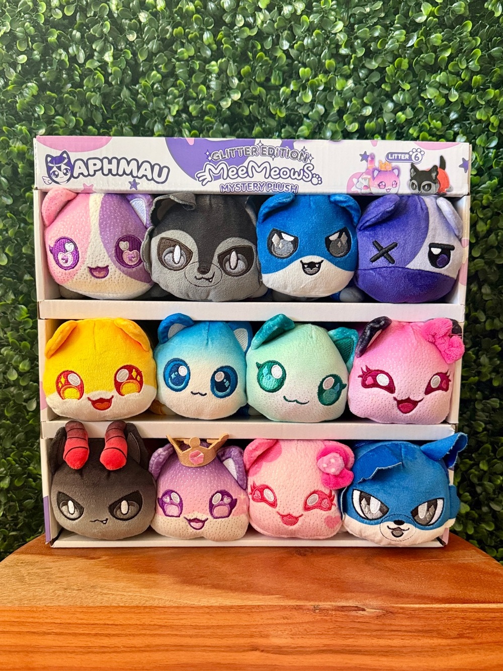 Aphmau & Friends MeeMeows Mystery Plush Litter 6 w/ Display, Complete Set